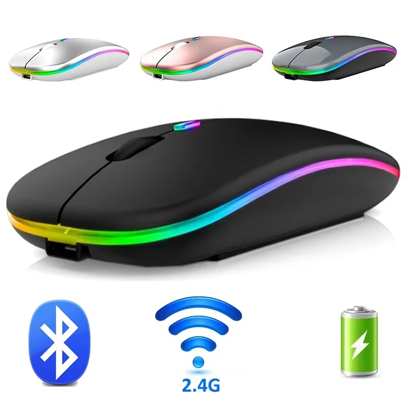 Laptop External Accessories - ماوس لاسلكي بتقنية البلوتوث 2.4 جيجا