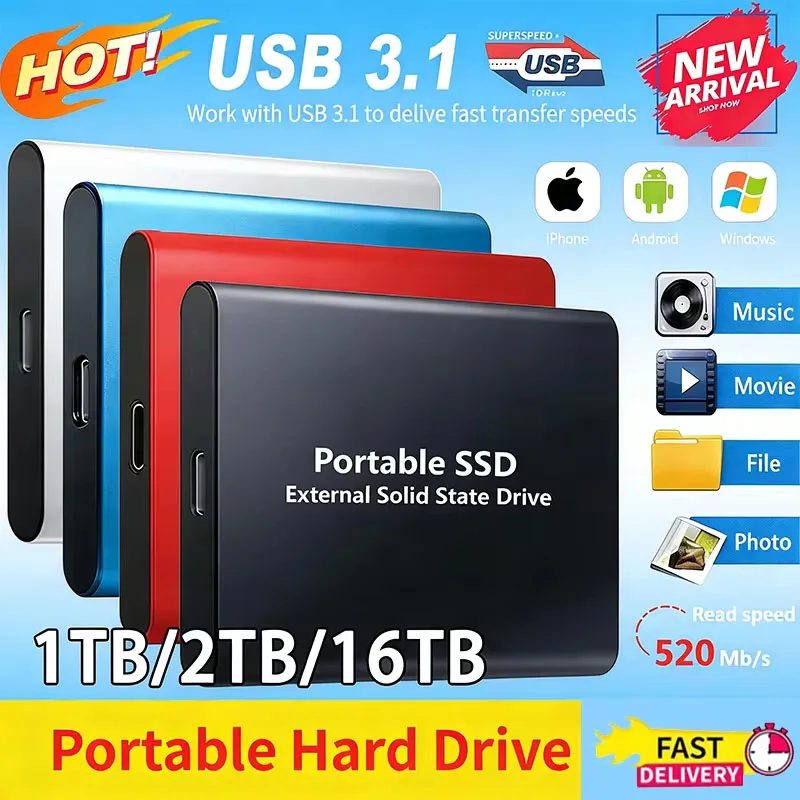 Laptop External Accessories - قرص صلب خارجي محمول جديد عالي