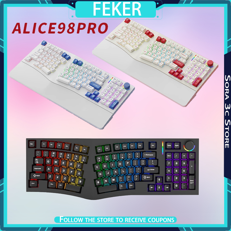 Laptop Accessories Distributor - FEKER Alice98pro لوحة المفاتيح الميكانيكية الغريبة