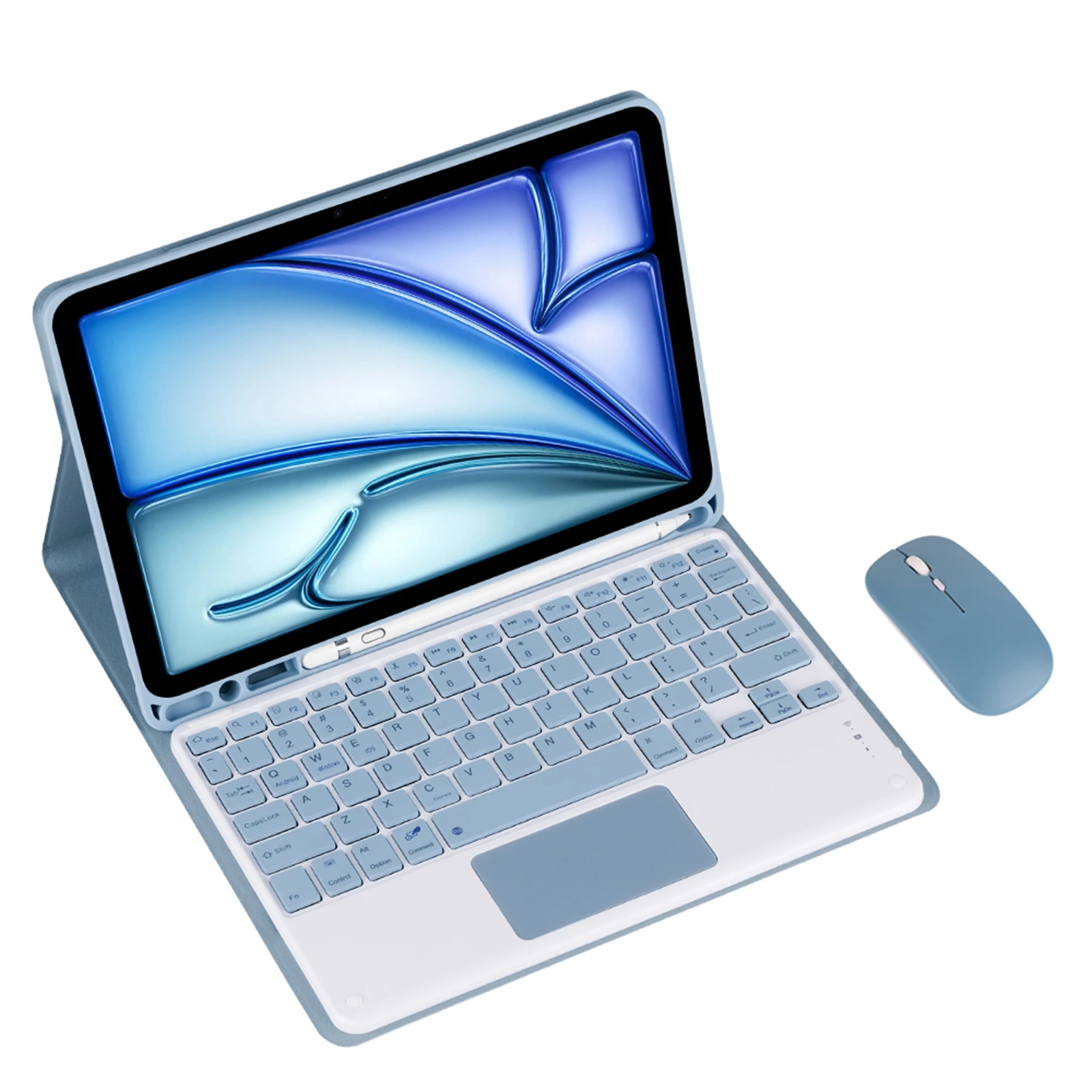 Mini Wireless Mouse - حافظة لوحة مفاتيح وماوس لجهاز آيباد