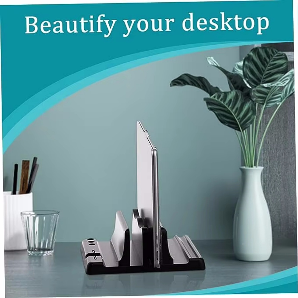 Laptop Accessories Productivity - حامل كمبيوتر محمول عمودي قابل للتعديل،