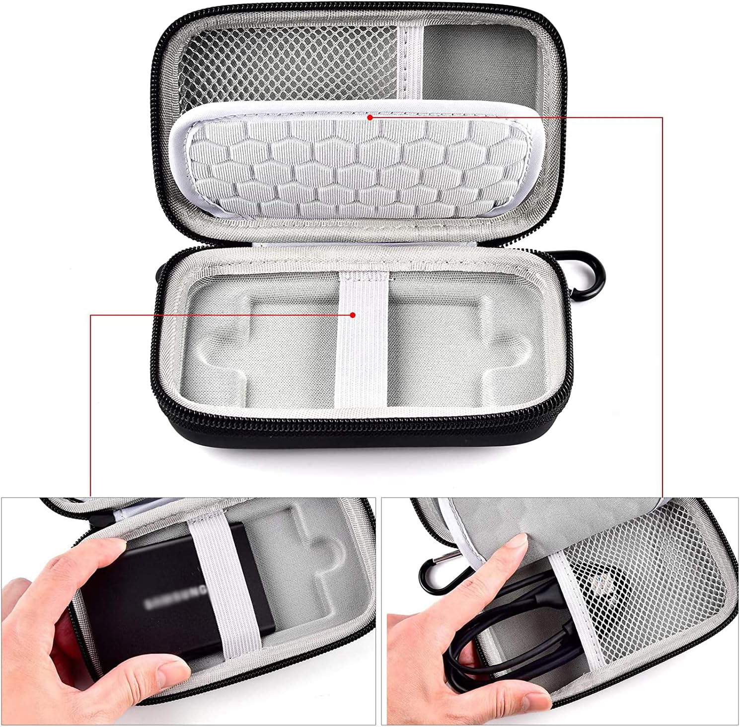 حافظة USB 3.2 SSD عالمية، حقيب - مراجعة Cable Management Bag وسعره