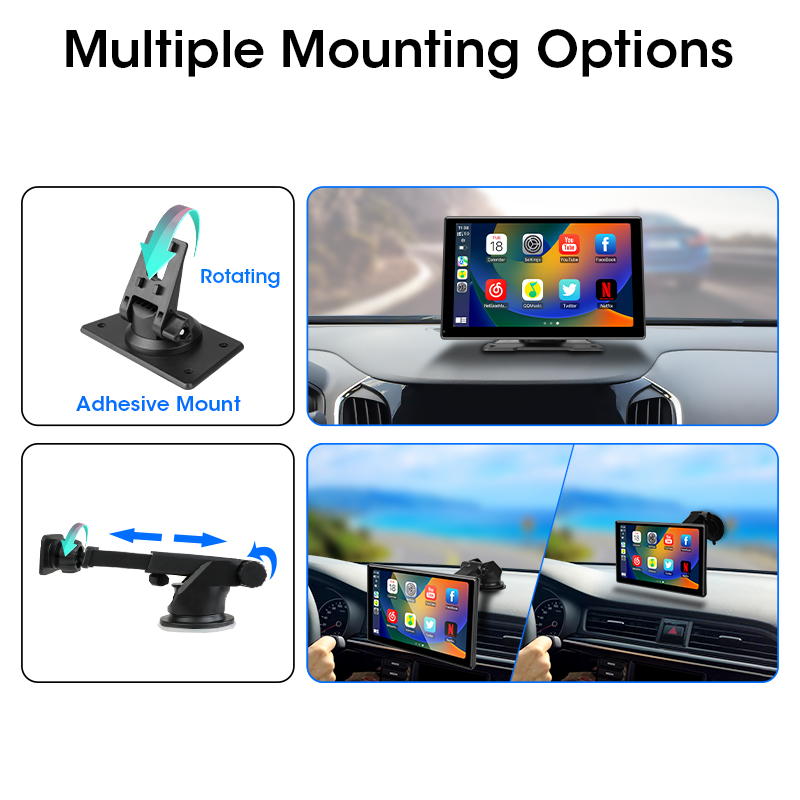 Jansite-مشغل ذكي شامل للسيارة  - مراجعة Monitor Portable Usb وسعره
