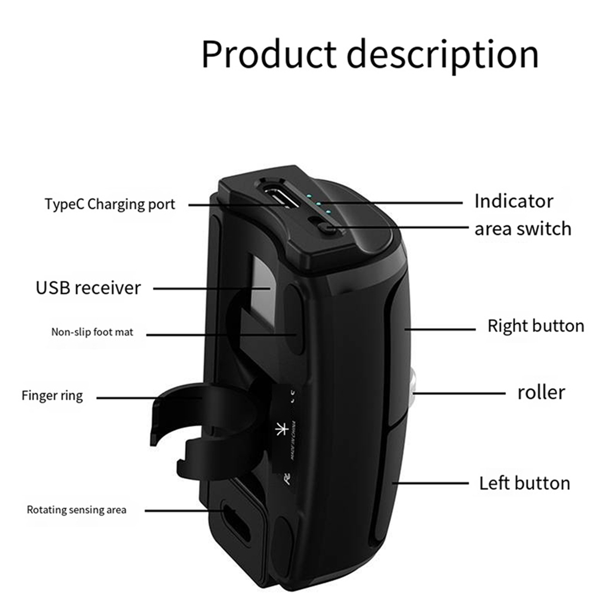AB01 بلوتوث 2.4G ماوس إصبع لاس - مراجعة Mini Wireless Mouse وسعره