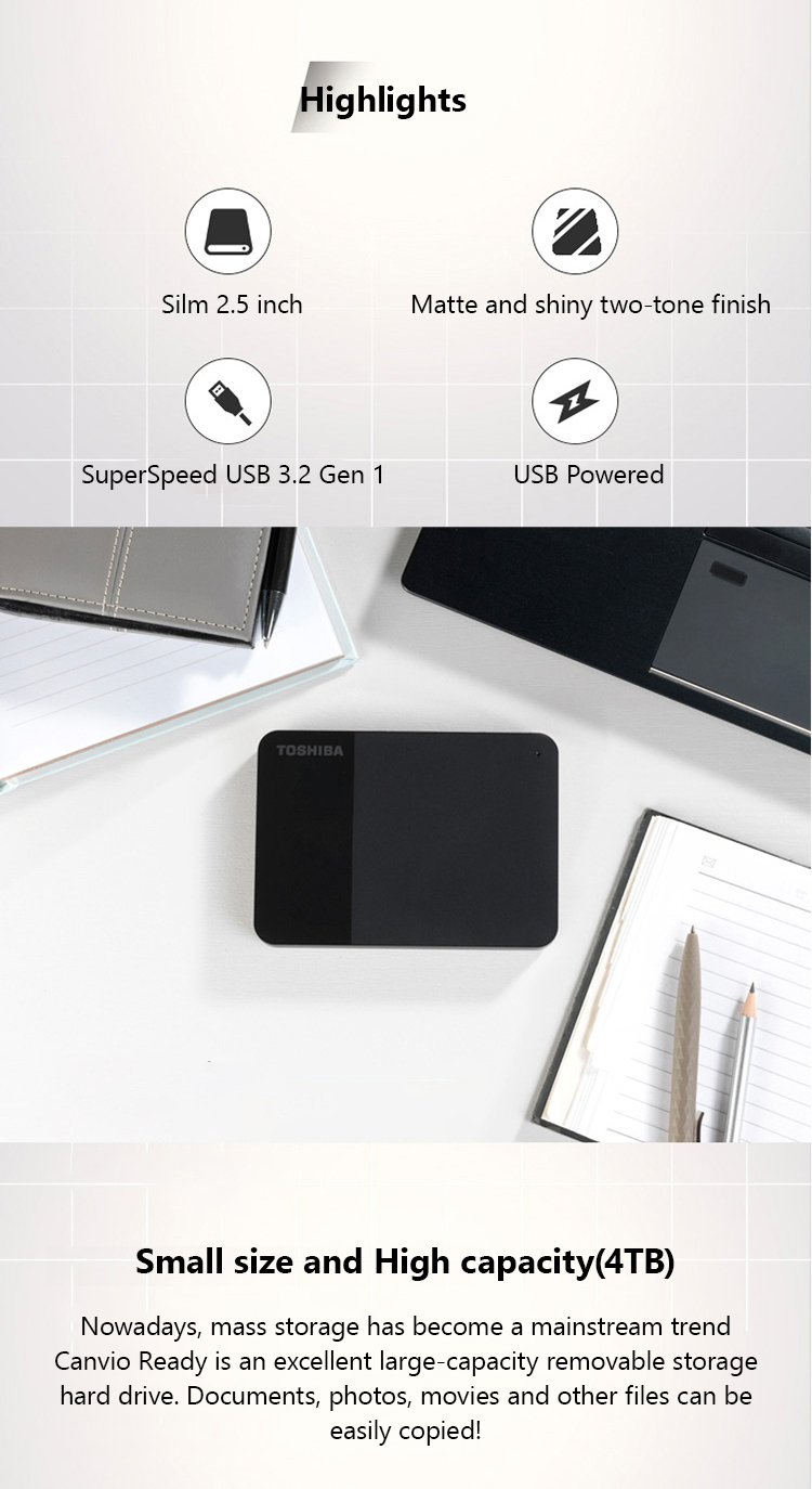 قرص صلب خارجي محمول توشيبا B3  - مراجعة Laptop External Accessories وسعره