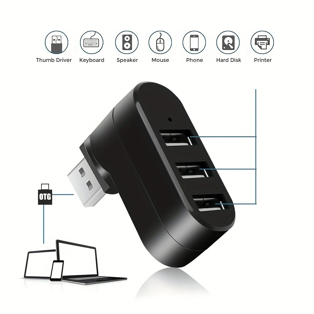 محور USB 2.0 3 منافذ 180 °   م - مراجعة Xiaomi Laptop Accessories وسعره