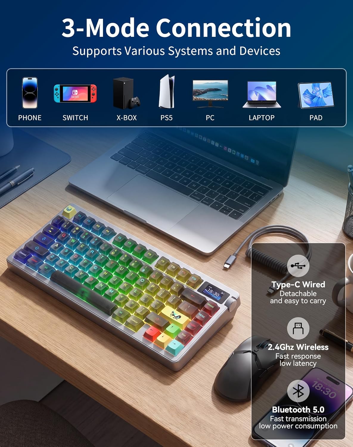 لوحة مفاتيح ميكانيكية AULA NOV - مراجعة Laptop Accessories Productivity وسعره