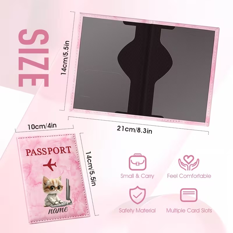 حافظة جواز سفر مخصصة من الجلد  - مراجعة Laptop Accessories Name وسعره