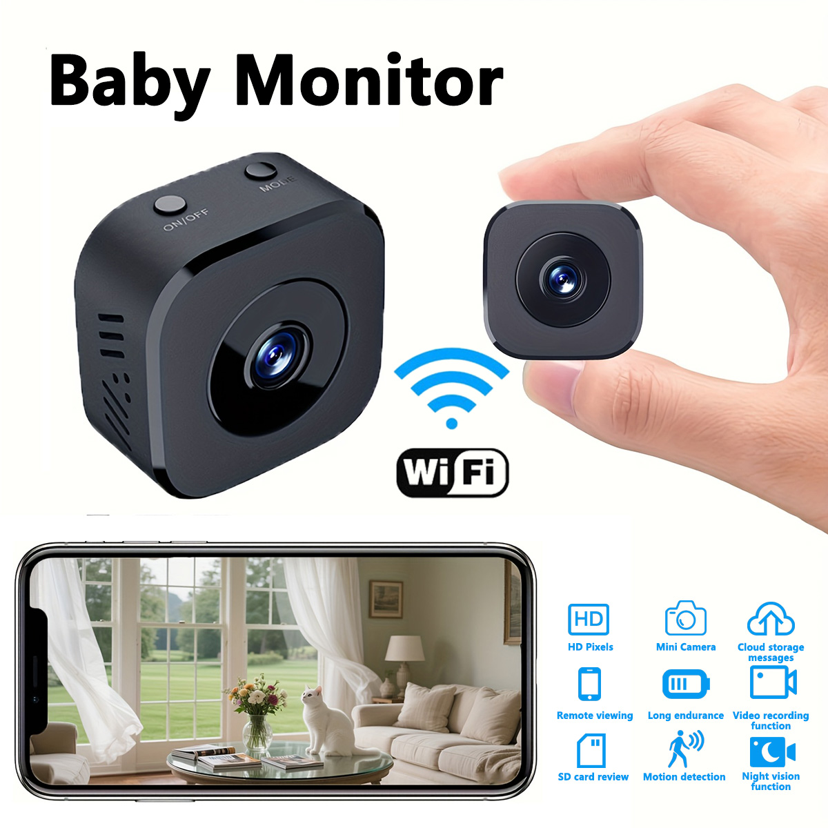 1080P HD كاميرا واي فاي صغيرة  - مراجعة Monitor Portable Usb وسعره
