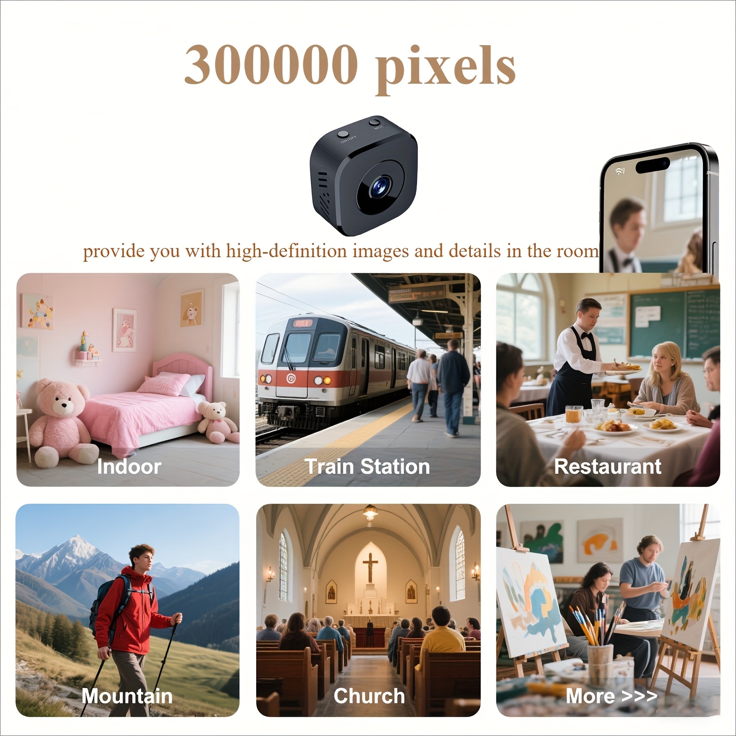 1080P HD كاميرا واي فاي صغيرة  - مراجعة Monitor Portable Usb وسعره