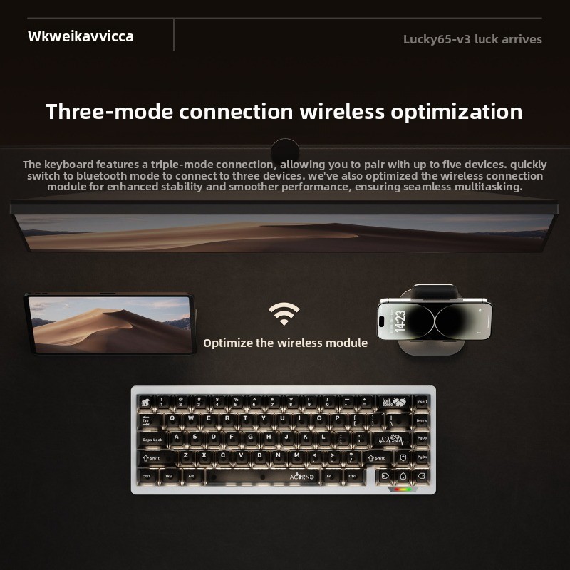 WEIKAV Lucky65 V3 لوحة مفاتيح  - مراجعة Laptop Accessories Productivity وسعره
