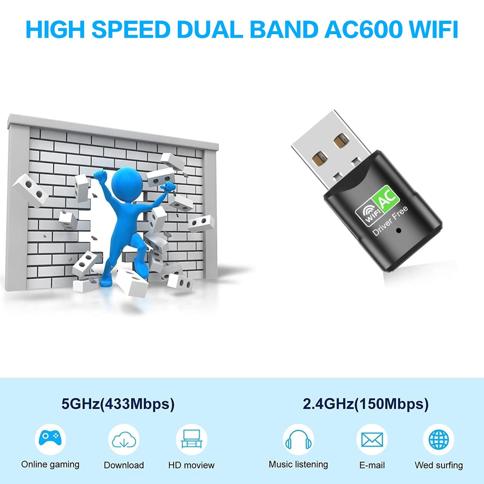 محول واي فاي USB AC600، ثنائي  - مراجعة Laptop Accessories Distributor وسعره